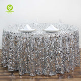 CY-TAB-006 Gold Glitter Sequin Tablecloth Wedding Engagement Reception Party Decoration