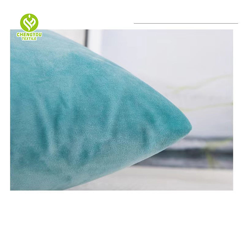 CY-CC-003 Solid Color Velvet Throw Cushion Cover