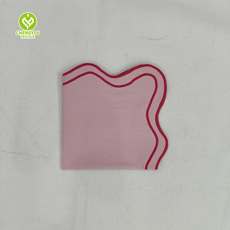 CY-NAP-007 Combination Scalloped Embroidery Napkin