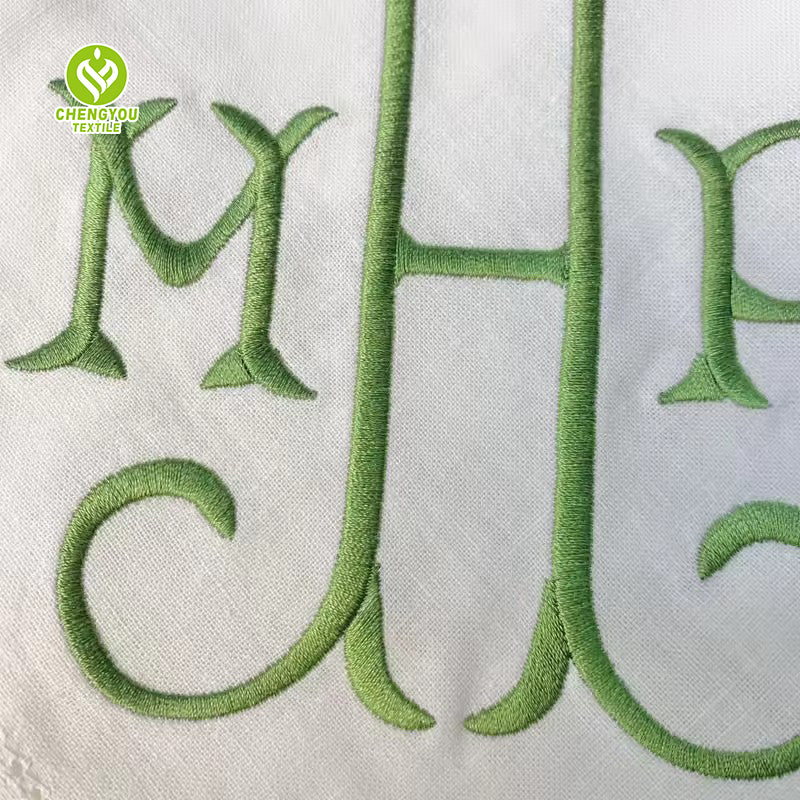 CY-NAP-011 Hemstitch Napkin with Embroidery
