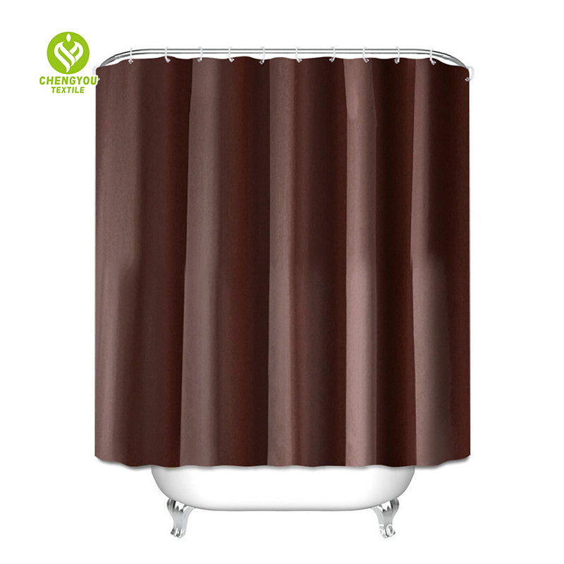 CY-SC-004 Multicolor 100% Polyester Waterproof Solid Color Shower Curtain