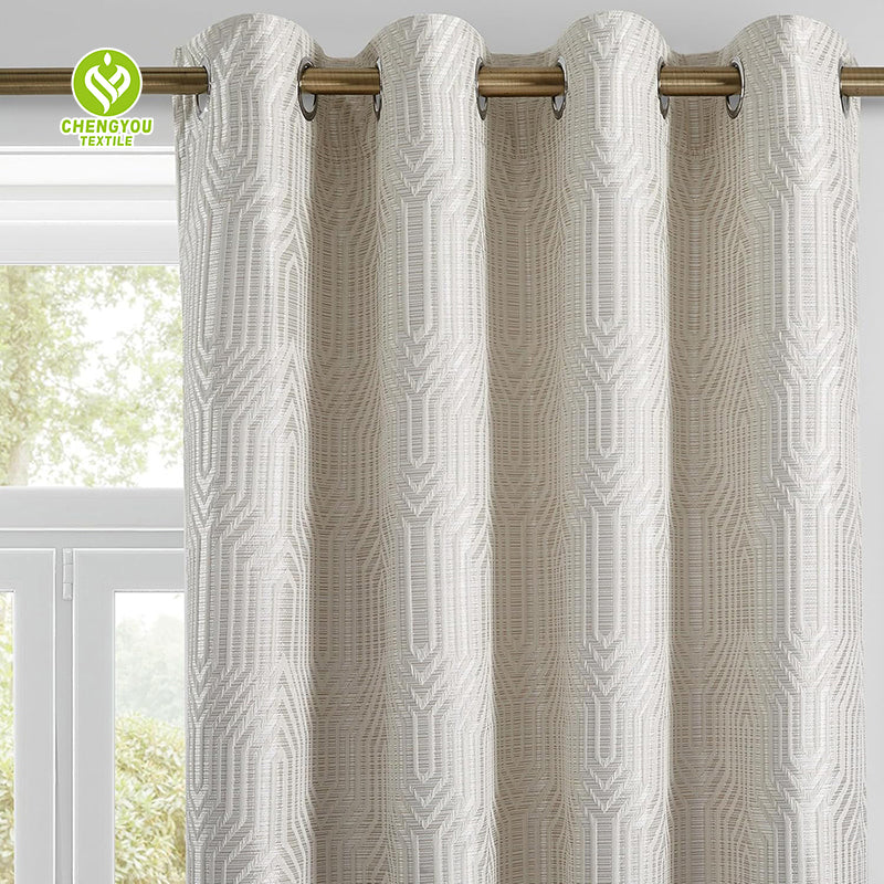 CY-CUR-016 Elegant Jacquard Curtains for Your Home Decor