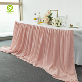 Rectangular Fancy Table Skirt Tulle Tutu Chiffon Table Skirt for Wedding Party Decoration