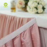 Rectangular Fancy Table Skirt Tulle Tutu Chiffon Table Skirt for Wedding Party Decoration