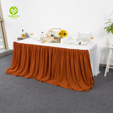 High Quality Ruffled Tulle Tutu Chiffon Table Skirt For Hotel Reception And Wedding Party Decoration