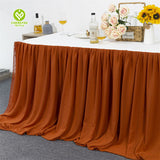 High Quality Ruffled Tulle Tutu Chiffon Table Skirt For Hotel Reception And Wedding Party Decoration