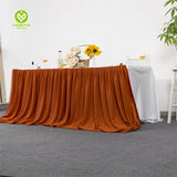 High Quality Ruffled Tulle Tutu Chiffon Table Skirt For Hotel Reception And Wedding Party Decoration