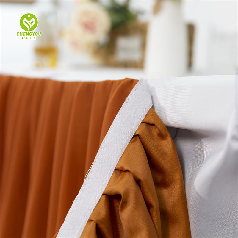 High Quality Ruffled Tulle Tutu Chiffon Table Skirt For Hotel Reception And Wedding Party Decoration