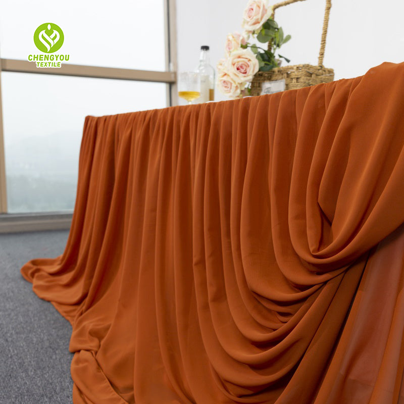 High Quality Ruffled Tulle Tutu Chiffon Table Skirt For Hotel Reception And Wedding Party Decoration