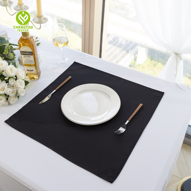 Custom 100% Polyester Reusable Wedding Restaurant Table Cloth Napkin