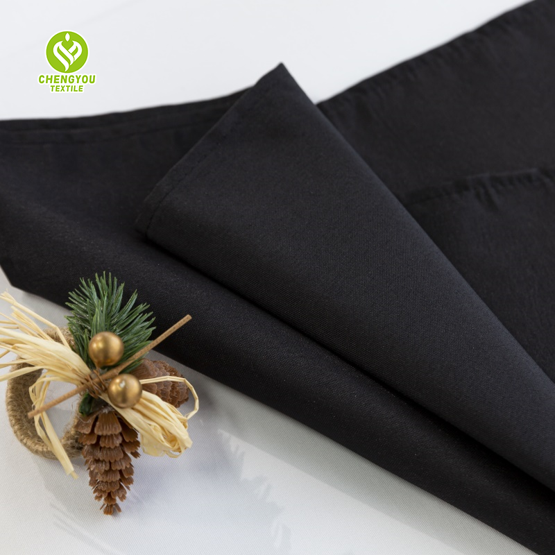 Custom 100% Polyester Reusable Wedding Restaurant Table Cloth Napkin