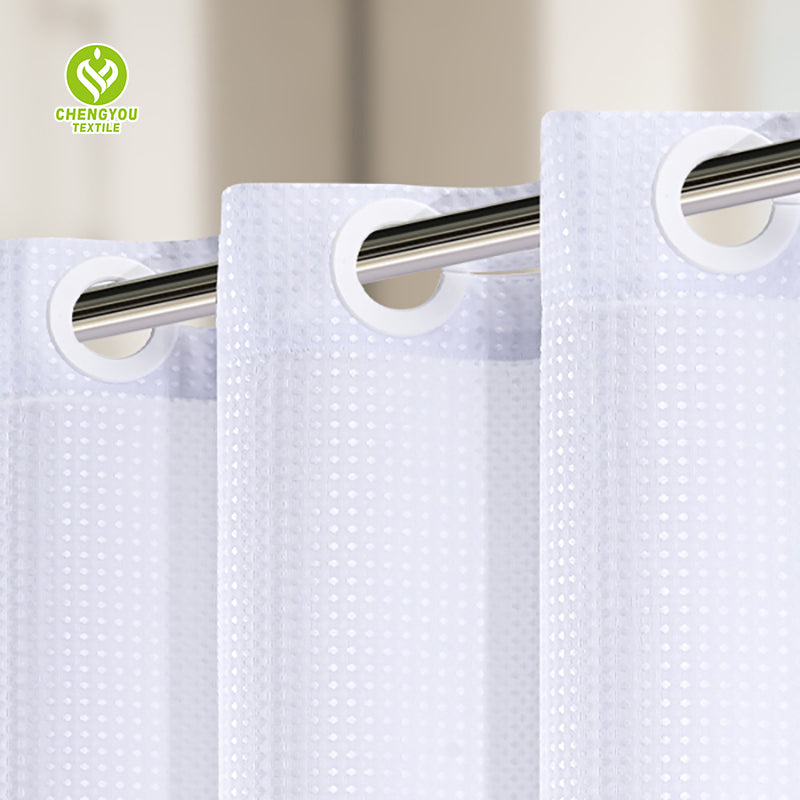 CY-SC-001 100% Polyester Waterproof Shower Curtain Solid Color
