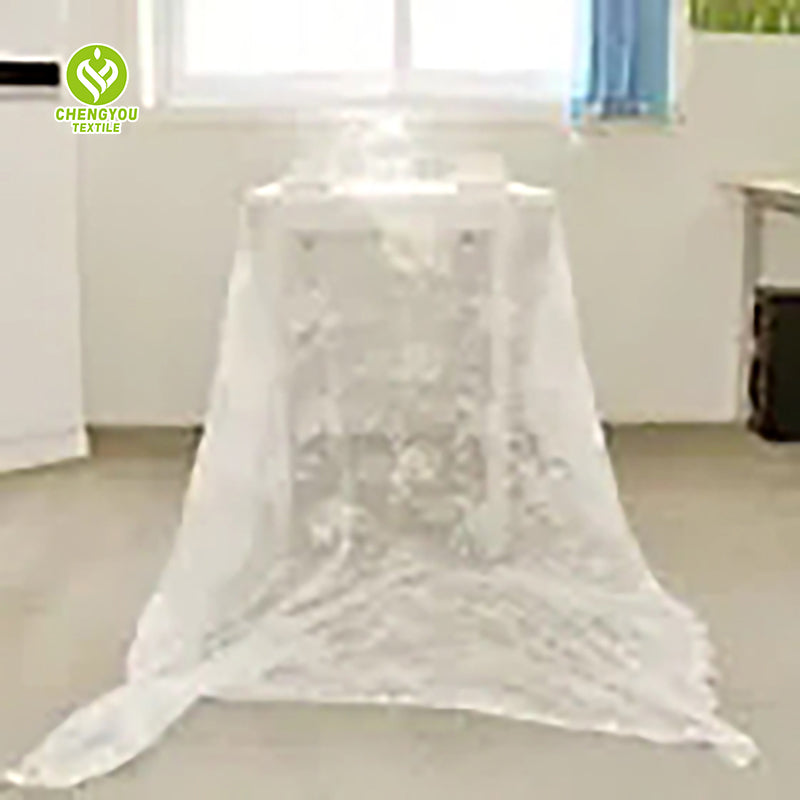CY-TAB-024 White Round Tablecloth with Floral Lace Table Linens Wedding Party Events Decorations Dining