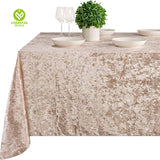 CY-TAB-004 Velvet Rectangle Tablecloth Washable Polyester Wrinkle Resistant Premium Velvet Table Cover Cloth for Holidays, Weddings, Parties and More