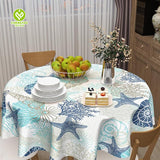 CY-TAB-007 Floral Tablecloth, Washable Polyester Summer Spring Table Cloths Wrinkle Resistant for Dining