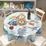 CY-TAB-007 Floral Tablecloth, Washable Polyester Summer Spring Table Cloths Wrinkle Resistant for Dining