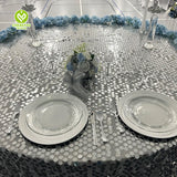 CY-TAB-006 Gold Glitter Sequin Tablecloth Wedding Engagement Reception Party Decoration