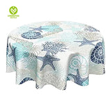 CY-TAB-007 Floral Tablecloth, Washable Polyester Summer Spring Table Cloths Wrinkle Resistant for Dining