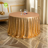 CY-TAB-006 Gold Glitter Sequin Tablecloth Wedding Engagement Reception Party Decoration