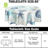 CY-TAB-007 Floral Tablecloth, Washable Polyester Summer Spring Table Cloths Wrinkle Resistant for Dining