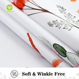 CY-TAB-007 Floral Tablecloth, Washable Polyester Summer Spring Table Cloths Wrinkle Resistant for Dining