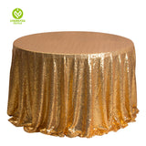 CY-TAB-006 Gold Glitter Sequin Tablecloth Wedding Engagement Reception Party Decoration