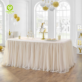 CY-TS-002 Chiffon Tulle Table Skirt