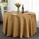 CY-TAB-008 Round Table Cloth Polyester Jacquard Tablecloth Tablecloth Wedding Banquets Party Circular Meeting Tablecloth