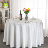 CY-TAB-008 Round Table Cloth Polyester Jacquard Tablecloth Tablecloth Wedding Banquets Party Circular Meeting Tablecloth