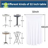 CY-TAB-021 Ruffle Cocktail Spandex Pleated Table Cover