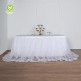 CY-TS-003 Satin Tulle Table Skirt