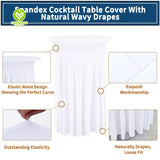 CY-TAB-021 Ruffle Cocktail Spandex Pleated Table Cover