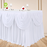 CY-TS-005 Table Skirt with Swag