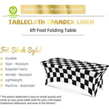 CY-TAB-023 Spandex Printing Tablecloth Wedding Event Patio Table Decorations Elastic Fabric Stretch Table Covers