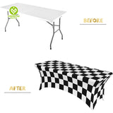 CY-TAB-023 Spandex Printing Tablecloth Wedding Event Patio Table Decorations Elastic Fabric Stretch Table Covers