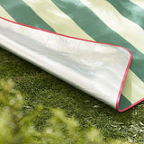 CY-BP-011 Stripe Waterproof suede +PU coating Outdoor Waterproof Foldable Picnic Mat