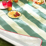 CY-BP-011 Stripe Waterproof suede +PU coating Outdoor Waterproof Foldable Picnic Mat