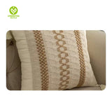 CY-CC-006 Line Style Pillow Covers with Tufted Bohemian Tassels