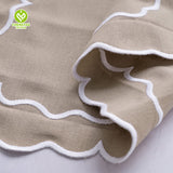 CY-NAP-004 Double Line Scalloped Embroidery Napkin