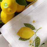 CY-NAP-012 Lemon Design Hemstitch Napkin with Embroidery