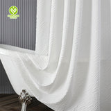 CY-SC-002 100% Polyester Waterproof Solid Color Emboss Shower Curtain