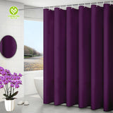 CY-SC-003 High Quality 100% Polyester Waterproof Solid Color Shower Curtain