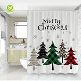 CY-SC-006 100% Polyester Waterproof Christmas Shower Curtain