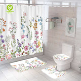 CY-SC-007 100% Polyester Waterproof Floral Printing Shower Curtain