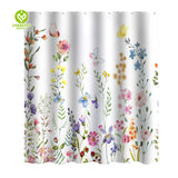 CY-SC-007 100% Polyester Waterproof Floral Printing Shower Curtain