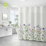 CY-SC-007 100% Polyester Waterproof Floral Printing Shower Curtain