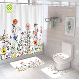 CY-SC-007 100% Polyester Waterproof Floral Printing Shower Curtain