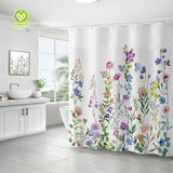 CY-SC-007 100% Polyester Waterproof Floral Printing Shower Curtain