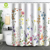 CY-SC-007 100% Polyester Waterproof Floral Printing Shower Curtain