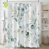 CY-SC-008 100% Polyester Waterproof Leaf Vine Printing Shower Curtain